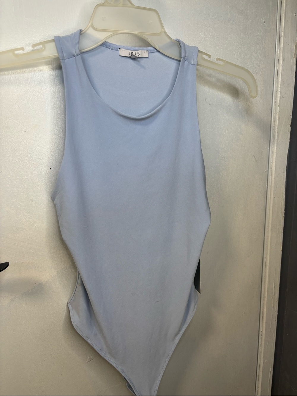 Light Baby Blue Sleeveless IRIS Bodysuit Top